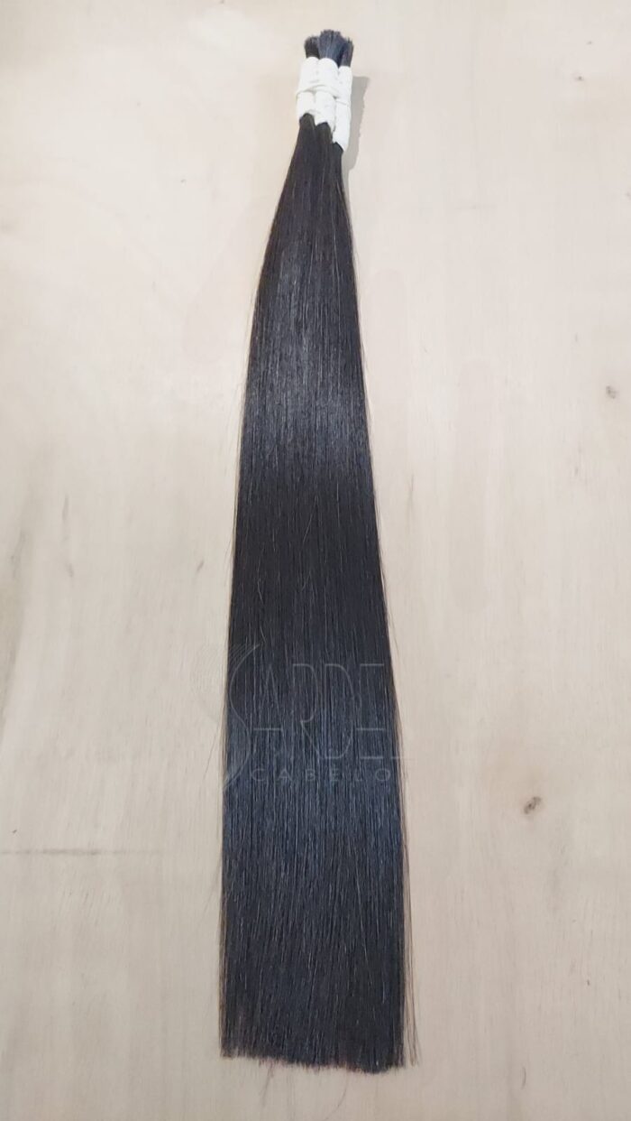 Cabelo Castanho Liso Humano 60cm - 100gr